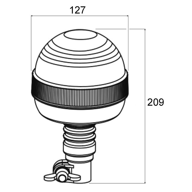 Gyrophare LED Flexible 12/24V R65 référence fournisseur 1207133